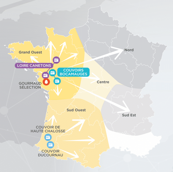 Couvoir de la seigneurtière et France Canard deviennent Orvia - Loire Canetons et Couvoirs Sèvre Maine et Couvoir de la Mésangère deviennent Orvia - Couvoirs BocaMauges